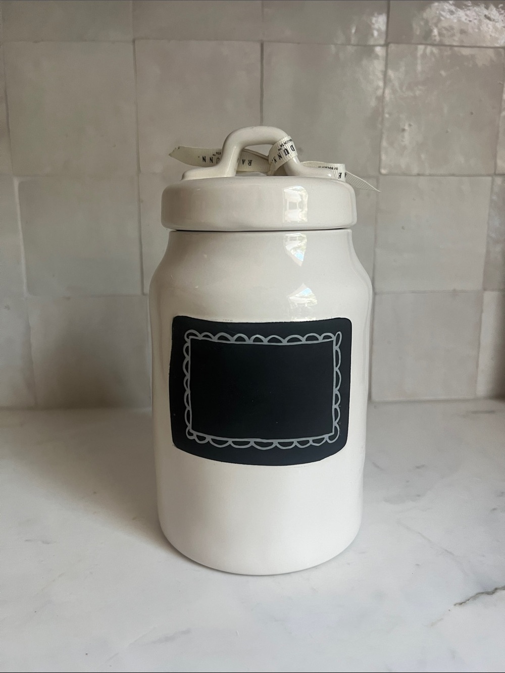 Rae Dunn Chalkboard Black And White Canister